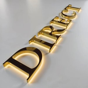 3D Acrylic Backlit chữ ký 3D bảng hiệu thép không gỉ kênh thư ký ngoài trời estaurants khách sạn doanh nghiệp cửa hàng - Product Image 5