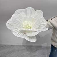 Nouvel Arrivage L222 – Fleurs de pivoine géantes artificielles modernes en organza pour décoration de mariage, hôtel, suspension au plafond et vitrine