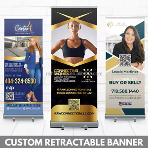 Supporto supporto per Banner con ampia Base portatile in alluminio cartelloni pubblicitari stampati per la promozione - Product Image 2