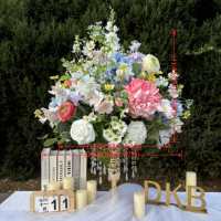 Arrangements de fleurs artificielles pour mariage DKB, boules de fleurs artificielles en soie blanche, grandes fleurs artificielles, centre de table, boules de fleurs