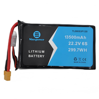 Paquete de Baterías de Estado Sólido Sinxpower 6S3P INR21700 22.2V 13500mah P45B, Tasa de Descarga 10C, 800 Ciclos, 12 Meses de Garantía
