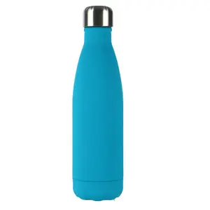 BPA משלוח 500ml צבע גומי קולה בקבוק כפול קיר מים בקבוק מוכן ספינה