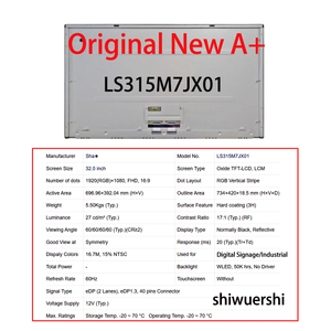 Vente en gros d'écrans LCD originaux neufs A+ 32 pouces LD320EUN SLN1 SEM1 SLM1 ME315QUM NM1 NF1 NF0 N20 V320BJ8 Q01 LS315M7JX01 R315DJJ K31 - Product Image 3