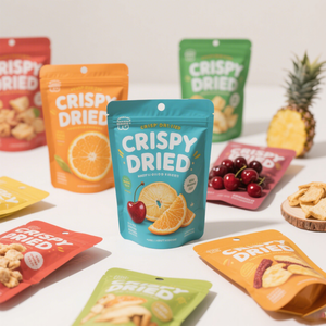 500 מותאם אישית/1000pcs מחזור מזון ziplock כיתה שקיות סטנד-אפ קפואים מאריזת פירות פלסטיק אריזות אננס מנגו - Product Image 4