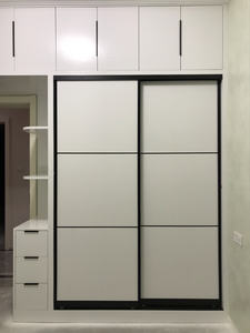 Armario de Almacenamiento Moderno Grande con Puertas Corredizas Ajustables de Madera Maciza para Dormitorio, Sala de Estar y Uso en Hoteles - Blanco - Product Image 5