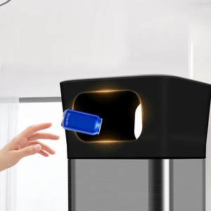 Nouveau modèle de cendrier en acier inoxydable Poubelle de rangement Poubelle d'armoire Poubelle commerciale à fumer en métal au sol - Product Image 6