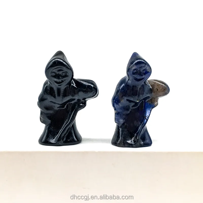 Wholesale natural high quality mini Ghost Death Crystal carvings for home decorations