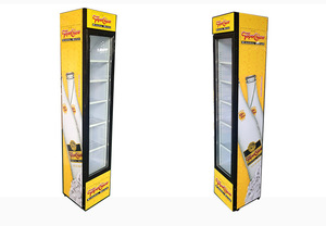 Réfrigérateur vitrine verticale NE-105CL-12 de haute qualité avec porte en verre, pour boissons, avec étagères et éclairage LED - Product Image 2