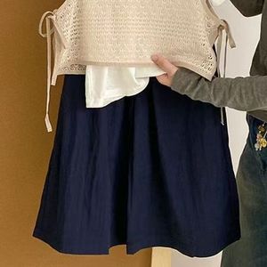 Ensemble de vêtements <span class=keywords><strong>pour</strong></span> filles, 3 pièces, coupe ample, mélange de coton, gilet en tricot, t-shirt, jupe, tenue <span class=keywords><strong>pour</strong></span> les activités quotidiennes - Product Image 6