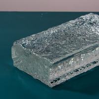 200*100*50mm Source fabricants fente pour carte thermofusible personnalisé cristal brique verre bloc