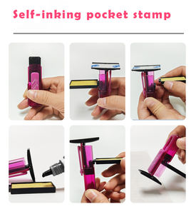 कस्टम खाली पेशेवर मिनी सर्कल पॉकेट स्टैम्प डॉक्टरों के फ्लैश पॉकेट स्टैम्प - Product Image 6