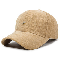 Gorra de Béisbol de Pana Estilo Otoño Invierno 2025, Unisex, Simple y Lujosa, con Logotipo de Letras, para Deportes al Aire Libre, Casual, Ajustable