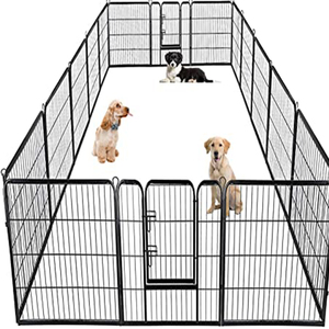 للبيع من المُصنع في أمازون قلم تخزين كبير أسود فضي 16 لوحة كلب قط heavy duty dog run enclosure قلم مغلف للحيوانات الأليفة للبيع - Product Image 2