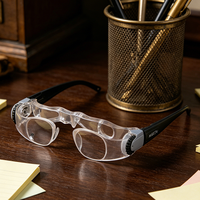 Lunettes Loupe à Bandeau Légères 50g avec Double Lentilles Acryliques, Lentille Externe Réglable 2pcs 17/33mm, Loupe TV, Boîte Couleur