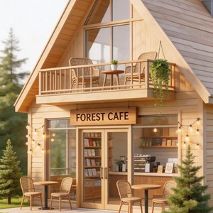 Cabane mobile créative en bois rustique avec toit triangulaire, verre trempé, structure de loisirs écologique, véranda - Product Image 2