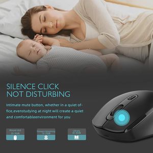 ABS 1600 DPI souris 2.4GHz không dây USB pin chơi game Chuột dọc pin hoạt động chuột cho máy tính - Product Image 5