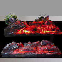 Lampes de cheminée électriques en résine, motif animal Art Déco, lampe décorative à flamme, lumière rouge, pour la maison, les fêtes, les décorations de Noël