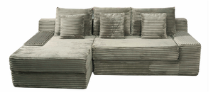 1 Ensemble de canapé-lit modulaire sectionnel en tissu velours côtelé, compressé sous vide, livré en boîte, mobilier pour la décoration intérieure - Product Image 4
