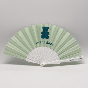 BSBH New Arrivals Delicate 23cm Plastic Hand Folding Fan Customized High Quality Custom Printed Festival Hand Fan