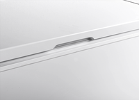 Congélateur coffre commercial grande capacité 271L pour crème glacée, porte simple, en acier inoxydable, avec contrôle numérique de la température