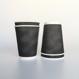 8oz 12oz 16oz personnalisé imprimé écologique <span class=keywords><strong>triple</strong></span> ondulation mur tasse 3 couches jetable boisson chaude café gobelets en papier - Product Image 5