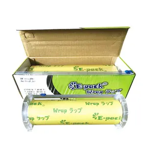 Pvc Cling Filim With Paper Holder And Slide Knife Stretch Film Jumbo Roll