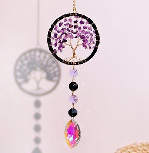 En gros Attrape-soleil en cristal Arbre de Vie suspendu, super artisanal, cristal de guérison - Product Image 2