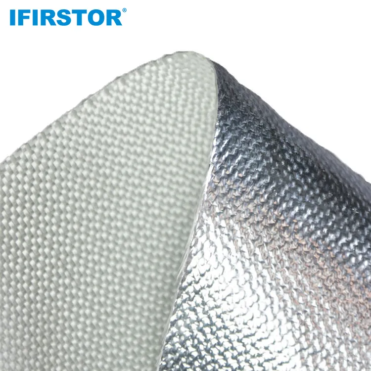 Radiant Barrier Heat Preservation Retardant Anti Fire Composite Fiberglass Aluminum Coated High Silica Fabric