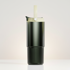 Gourde isotherme tendance 30oz en acier inoxydable 316L, vert forêt, avec poignée, logo personnalisé, isolation 24h, écologique, durable, sous vide - Product Image 2
