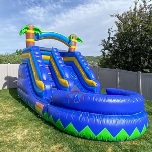 Tobogán Acuático Inflable Azul Verde <span class=keywords><strong>con</strong></span> <span class=keywords><strong>Piscina</strong></span>, Tobogán Inflable Comercial para Niños para Fiestas de Verano y Diversión al Aire Libre - Product Image 6