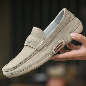 Mocassins habillés pour homme en cuir véritable faits à la main, prêts pour le travail, respirants, antidérapants, avec logo personnalisé, semelle intérieure en caoutchouc - Product Image 3