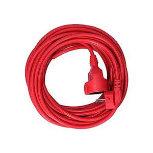 Prolongador con 1 toma 2P+T, 16A 250V~, 15 m de cable H05VV-F 3G1,5mm, color rojo, ideal para ampliar fuentes de energía en - Product Image 1