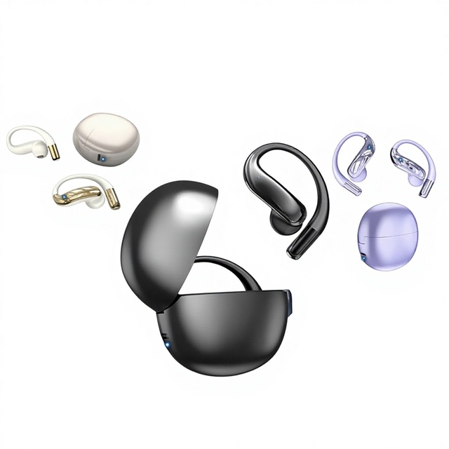New Immersive 6g Silicone Ear Hook Noise Reduction Touch Control 6.1 Type-c Open Ear Wireless Earbuds Tws for Sports