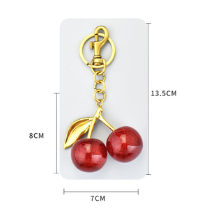 Llavero de Cereza para Bolso, Colgante para Cartera, Llaveros Bonitos para Mujer - Llaveros de Coche, Bolsos de Cuero, Entusiastas de la Moda, Llavero de Cereza - Product Image 6