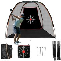 Red de golf de alta resistencia de 12x7 pies con panel de objetivo Bullseye, tapete de suelo integrado, bolsa de transporte portátil, para interior y exterior, venta al por mayor OEM