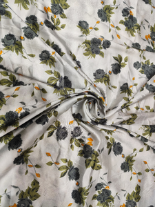 Tela de Satén Estampada Multicolor, 100% Poliéster, Ligera y Transpirable, para Manualidades de Costura, Decoración de Vestidos de Novia, Suave y Lisa - Product Image 3