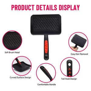 Kit de toilettage pour animaux de compagnie 7-en-1, peigne en acier inoxydable et brosses en plastique, coupe-ongles pour l'élimination des poils de chien et de chat - Product Image 4