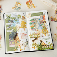 15 autocollants par paquet, série quotidienne Pet Companion, thème personnes et animaux, autocollants décoratifs DIY pour bullet journal