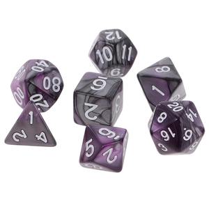 Csulu púrpura gris dados de dos colores juego de mesa de grupo para correr suministro transfronterizo dados digitales de varios lados juego de mesa de dos colores - Product Image 2