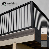 Système de balustrade en aluminium robuste et moderne pour plateforme extérieure de centre commercial, balustrade de sécurité certifiée, projet commercial