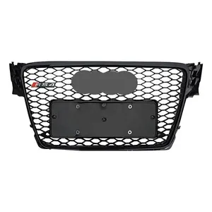 Motorhauben grill für Autoteile Für 2008-2012 Audi A4 B8 Upgrade Glanz Schwarz Honeycomb Audi RS4 Front Gille