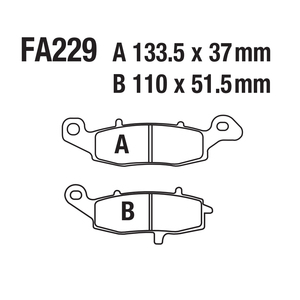 Pastillas de Freno de Disco para Motocicleta FA229 SUZUKI KAWASAKI <span class=keywords><strong>CF</strong></span> <span class=keywords><strong>MOTO</strong></span> ER-6f ER-6n VN DL <span class=keywords><strong>650</strong></span> 800 900 1100 1500 1700 - Product Image 4