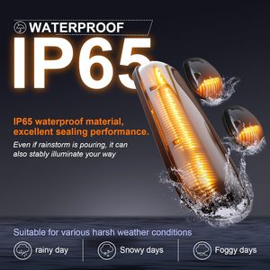 3 <span class=keywords><strong>feux</strong></span> <span class=keywords><strong>de</strong></span> gabarit LED pour cabine, lentille fumée, 30 LED, clignotants <span class=keywords><strong>de</strong></span> toit ambre, étanches 12V pour Chevrolet Silverado 2002-2007 - Product Image 5