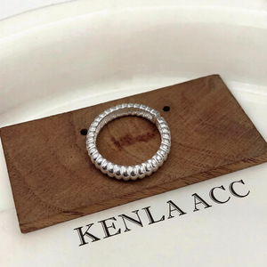 Gear Shaped Plain Band S925 Sterling Silver Women's Fashionable <b>Open</b> <b>Ring</b> For Index Finger - Product Image 2