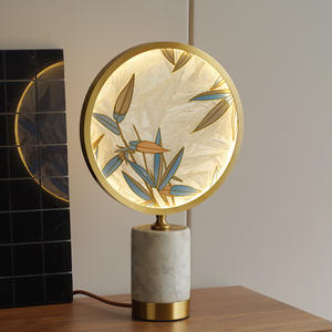 Luxury Zen Chinese Style Retro Enamel Floor <b>Lamp</b> for Living Room Study Master Bedroom Bedside Table <b>Lamp</b> with AC Power Supply - Product Image 1