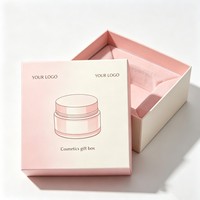 Boîte cadeau cosmétique rigide légère personnalisée, emballage de luxe carré en carton avec insert sur mesure, boîte à pot, boîte à jarre