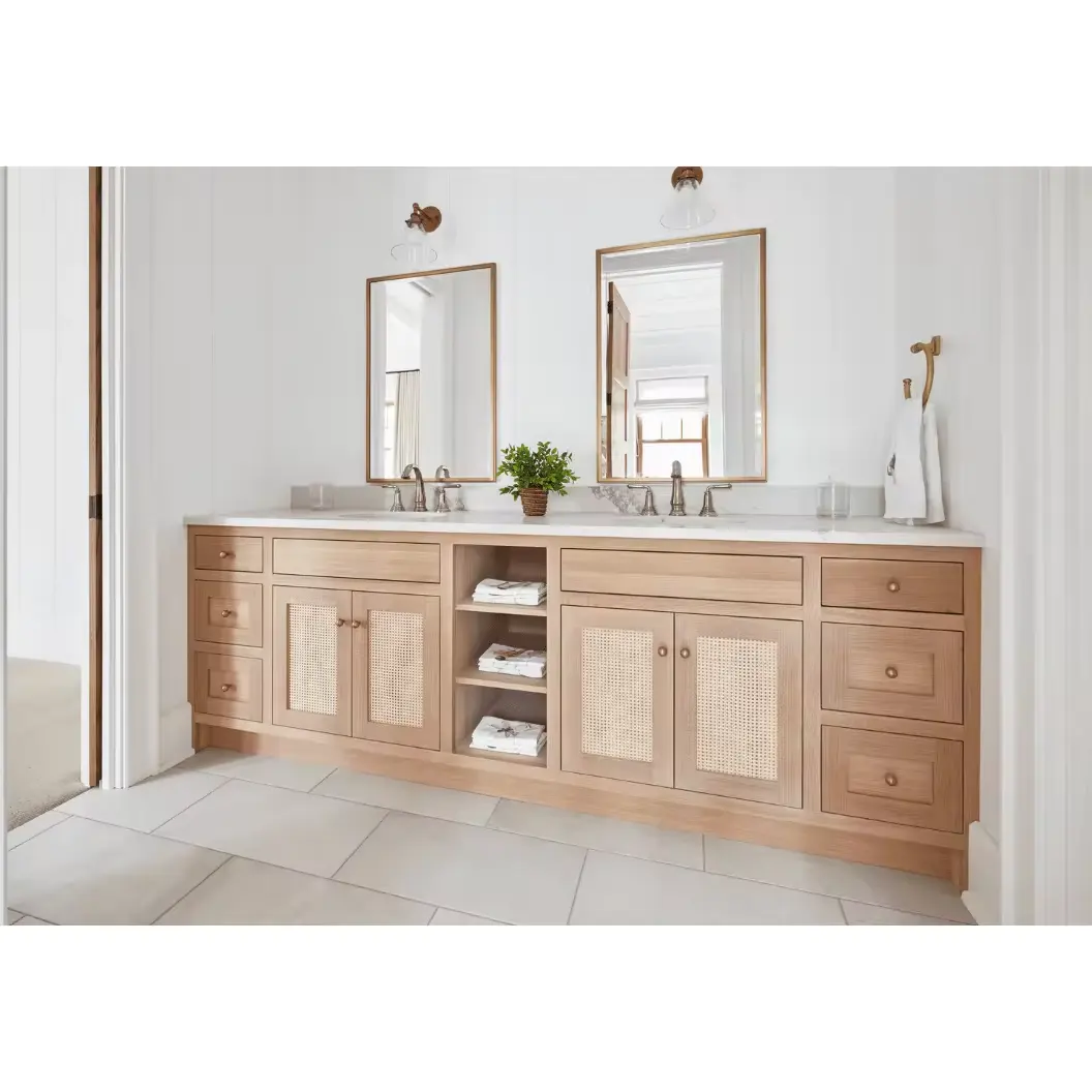Vermont Design Mdf Mirrored Wall Mounted Boho-Style Aesthetic Bathroom Vanity Cabinet With Sink