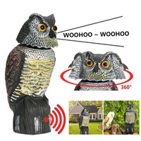Boîte à piles solaire écologique, répulsif à oiseaux réaliste en plastique, effrayant les oiseaux par le son, vente chaude, décoration de Noël
