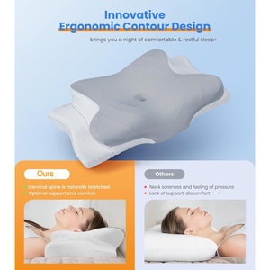 Cuscino Cervicale Ortopedico in Memory Foam OEM con Tecnica di Lavorazione a Maglia per Uso Alberghiero, Supporto per il <span class=keywords><strong>Collo</strong></span> per un Sonno Confortevole - Product Image 2
