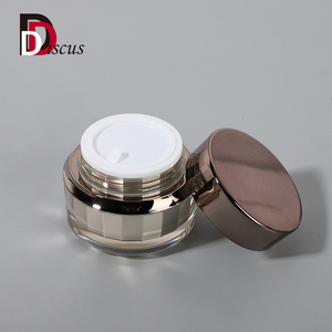 Frasco de crema cosmética floz con tapa de color metálico, frasco transparente de diamante de alta calidad, doble pared, acrílico, 30g, 50g, <span class=keywords><strong>1</strong></span> unidad - Product Image 5